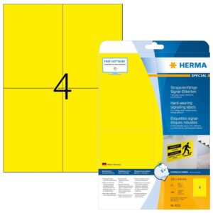 HERMA 8032 etiketė spausdinimui Geltona Lipni spausdintuvo etiketė - Image 3