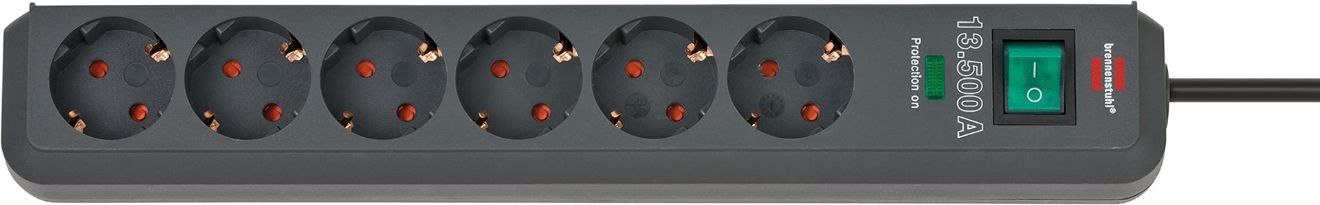 Brennenstuhl Eco-Line Juoda 6 AC išvestis(ys / čių) 1,5 m - Image 2