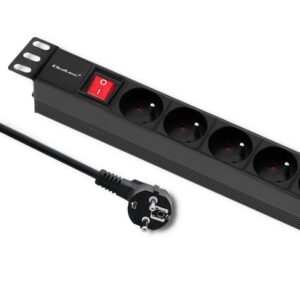 Qoltec Listwa zasilająca PDU do RACK 19'' | 1U | 16A | 8xFRENCH | 2m - Image 2