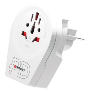 Adapteris Schuko kištukas - universalus lizdas 230V 16A su USB + USB-C 20W SKROSS - Image 1