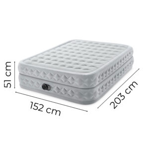 Didelis dvigulis pripučiamas čiužinys 203x152x51 cm su integruota elektrine pompa INTEX 64490 - Image 10