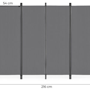 Sulankstoma 4 dalių sodo ir kambario pertvara 167x216 cm pilka MultiGarden - Image 10