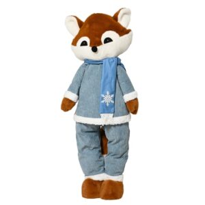 Kalėdinė dekoracija Decoris Fox, 110 cm, oranžinė/žydra - Image 1