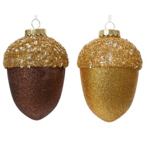 Eglutės žaisliukas Decoris Pinecone, rudas/aukso, 12.5 cm - Image 1
