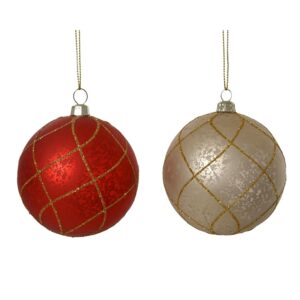 Eglutės žaisliukas Decoris Antique, aukso/raudonas, 8 cm