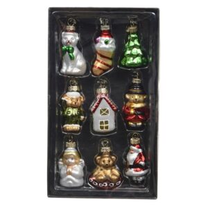 Eglutės žaisliukų rinkinys Decoris Figures, stiklas, 9 vnt. - Image 2