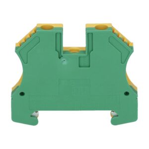 Gnybtas WPE 6, su įžeminimu, varžtinis, montuojamas ant DIN bėgelio, žalias/geltonas, 6mm² laidui Weidmuller