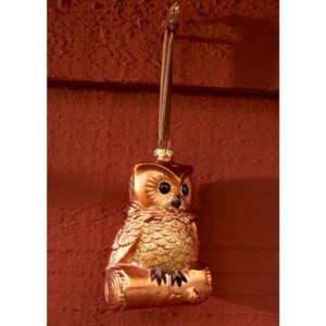 Eglutės žaisliukas Decoris Owl, rudas, 10 cm - Image 3