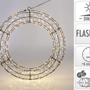 Dekoracija Žiedas su LED, AX5393710, D50 cm, juoda - Image 2