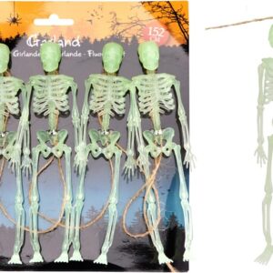 GIRLIANDA SKELETAI FOSFORINĖ 152CM - Image 2