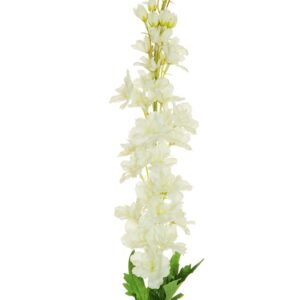 Dirbtinė gėlė Delfinija, balta sp., 102 cm