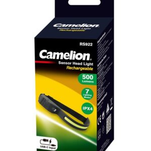 Galvos žibintuvėlis Camelion 5+3W LED, su sensoriumi, 500lm