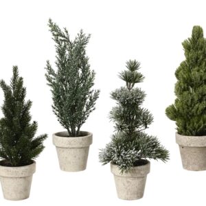 Kalėdinė dekoracija Decoris Tree in pot, žalia, 30 cm