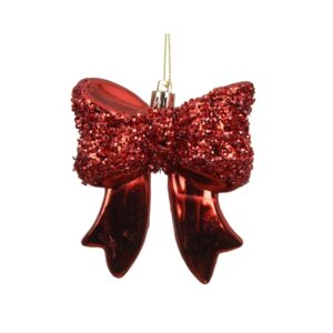 Eglutės žaisliukas Decoris Bow, raudonas, polistirenas