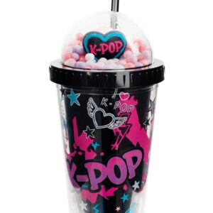 Puodelis su šiaudeliu K-POP 450ML
