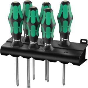 Atsuktuvų rinkinys su stovu Kraftform Plus 335/350/355/6, 105622 Wera