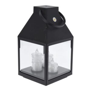 Dekoracija Žibintas su LED, ANX000890, 25 cm, 13.5 cm, juoda