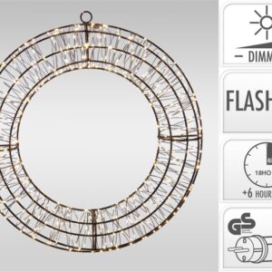 Dekoracija Žiedas su LED, AX5393600, D38 cm, juoda - Image 2