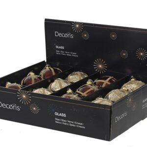 Eglutės žaisliukas Decoris Beads, aukso/raudonas, 10 cm - Image 2