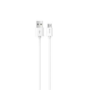 Devia laidas Smart EC081 USB - MicroUSB 1,0 m 2,1A baltas