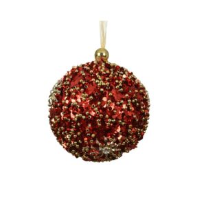 Eglutės žaisliukas Decoris 026173, aukso/raudonas, 8 cm