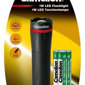 Kišeninis žibintuvėlis Camelion 1W, 60lm, 3xAAA elementai