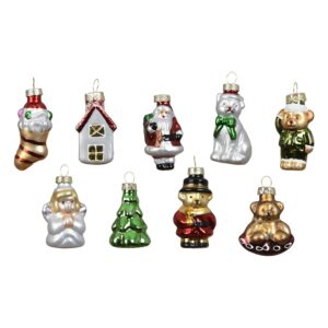 Eglutės žaisliukų rinkinys Decoris Figures, stiklas, 9 vnt.