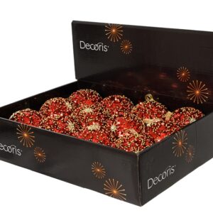 Eglutės žaisliukas Decoris 026173, aukso/raudonas, 8 cm - Image 2