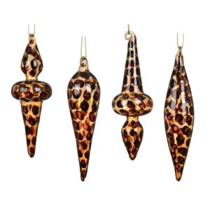 Eglutės žaisliukas Decoris Leopard, rudas, stiklas
