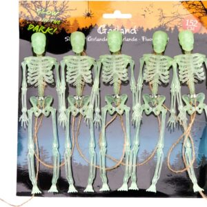 GIRLIANDA SKELETAI FOSFORINĖ 152CM