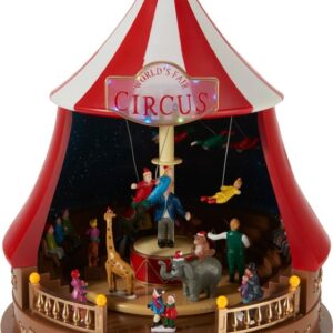 Dekoracija Cirkas su LED, AJK000020, 44 cm, 34 cm, raudona