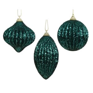Eglutės žaisliukas Decoris Emerald Glitter, mėlynas