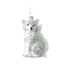 Eglutės žaisliukas Decoris Fox, baltas, stiklas
