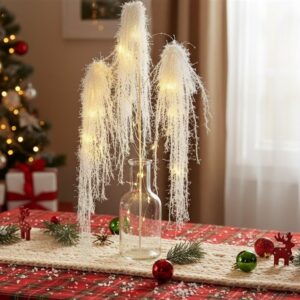 Dirbtinė šakelė Decoris Snow Tinsel, balta, 70 cm - Image 2