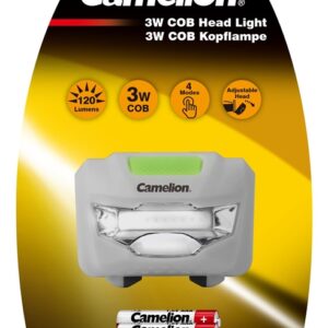Galvos žibintuvėlis Camelion 3W, 3xAAA baterijos,4 funkcijos