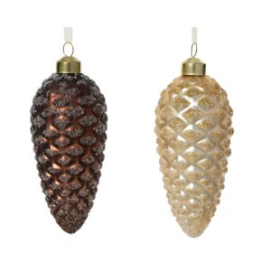 Eglutės žaisliukas Decoris 071317, rudas, stiklas