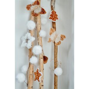 Eglutės žaisliukas Decoris Fur Acorn, rudas, 9 cm - Image 2