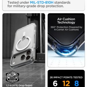 Spigen Ultra Hybrid OPTIK S MagSafe iPhone 17 Pro Max / 18 Pro Max SKAIDRUS/SIDABRINIS - Image 9