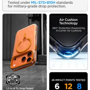 Spigen Ultra Hybrid OPTIK S MagSafe iPhone 17 Pro / 18 Pro SKAIDRUS/ORANŽINIS - Image 10