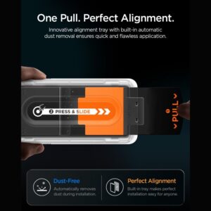 GRŪDINTAS STIKLAS Spigen GLAS.TR EZ FIT Pro HD AC 2-PACK iPhone 16 Pro / 17 / 17 Pro / 18 Pro SKAIDRUS - Image 10