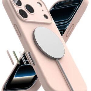 RINGKE SILIKONINIS MAGNETINIS MAGSAFE DĖKLAS iPhone 17 PRO / 18 PRO PINK SAND - Image 5