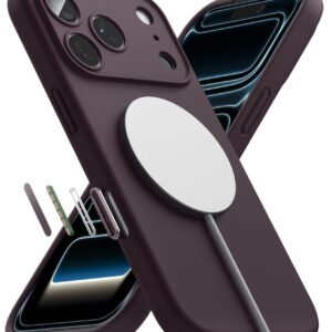 RINGKE SILIKONINIS MAGNETINIS MAGSAFE DĖKLAS iPhone 17 PRO / 18 PRO BURGUNDO SPALVOS - Image 5
