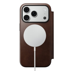 Nomad Modern Leather Folio, rustic brown (Horween) – iPhone 18 Pro/17 Pro dėklas - Image 2