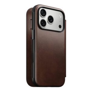 Nomad Modern Leather Folio, rustic brown (Horween) – iPhone 18 Pro/17 Pro dėklas - Image 3