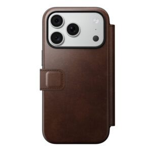 Nomad Modern Leather Folio, rustic brown (Horween) – iPhone 18 Pro/17 Pro dėklas - Image 4