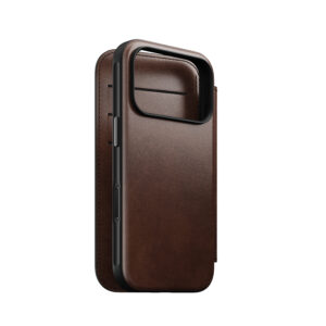 Nomad Modern Leather Folio, rustic brown (Horween) – iPhone 18 Pro/17 Pro dėklas - Image 9