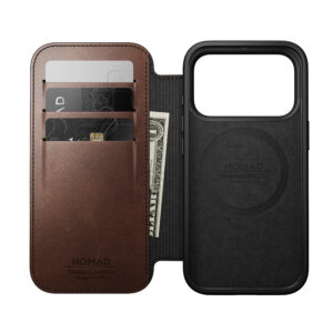 Nomad Modern Leather Folio, rustic brown (Horween) – iPhone 18 Pro/17 Pro dėklas - Image 10