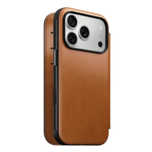 Nomad Modern odinis dėklas-knygelė, saddle (Horween) – iPhone 18 Pro/17 Pro - Image 3