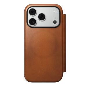 Nomad Modern odinis dėklas-knygelė, saddle (Horween) – iPhone 18 Pro/17 Pro - Image 5