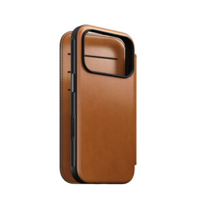 Nomad Modern odinis dėklas-knygelė, saddle (Horween) – iPhone 18 Pro/17 Pro - Image 9